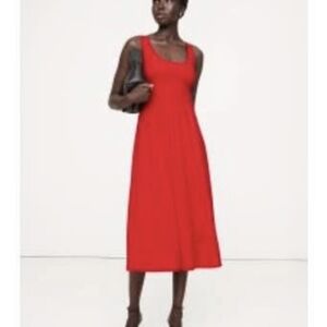 Banana Republic Vibrant Red Midi Dress